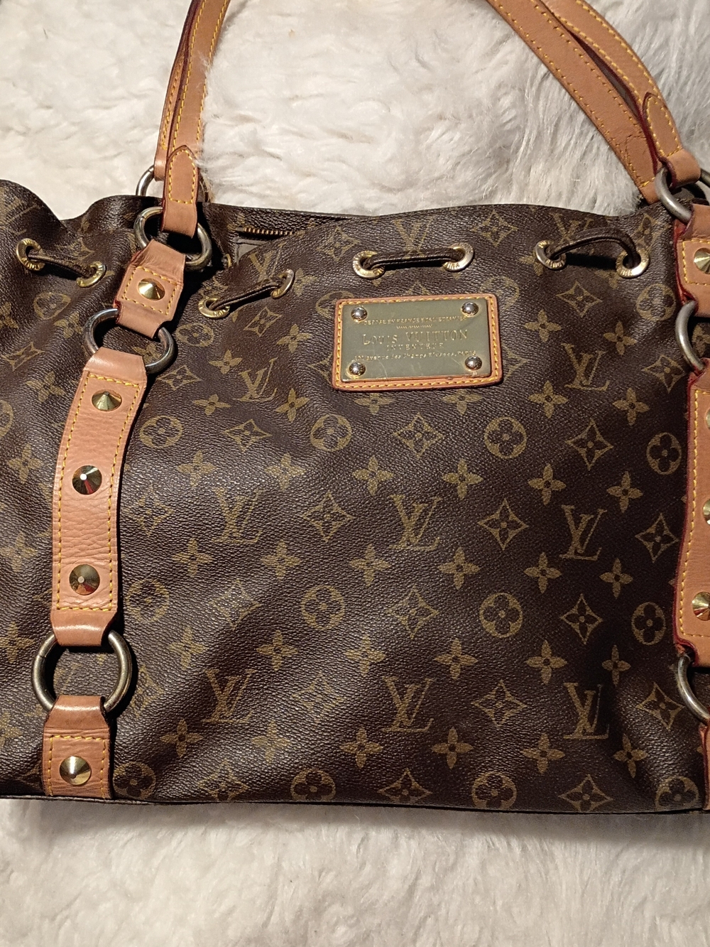 Louis Vuitton Monogram Canvas Brown Tote with Vachetta Trim